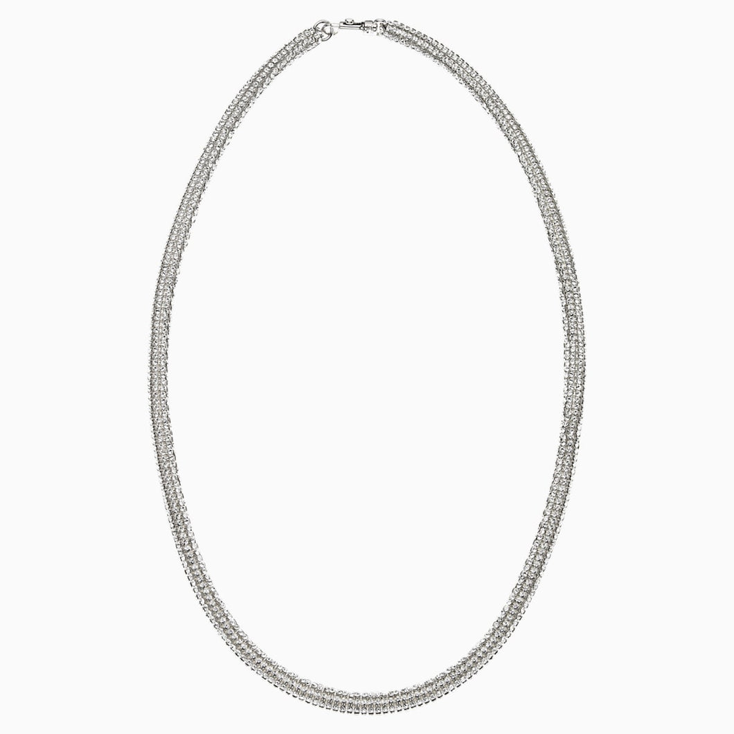 Skinny Bolster Necklace, Palladium plated