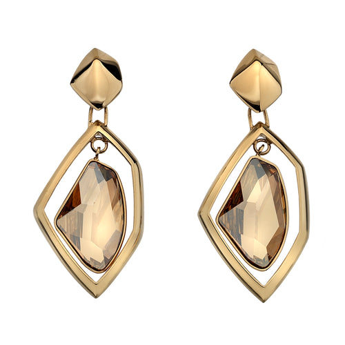 Fancy Cut Crystal Earrings