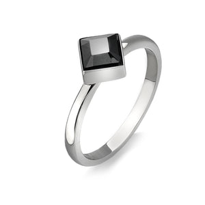 Crystal Cluster Stacking Ring- Square Solitaire- Small/Medium