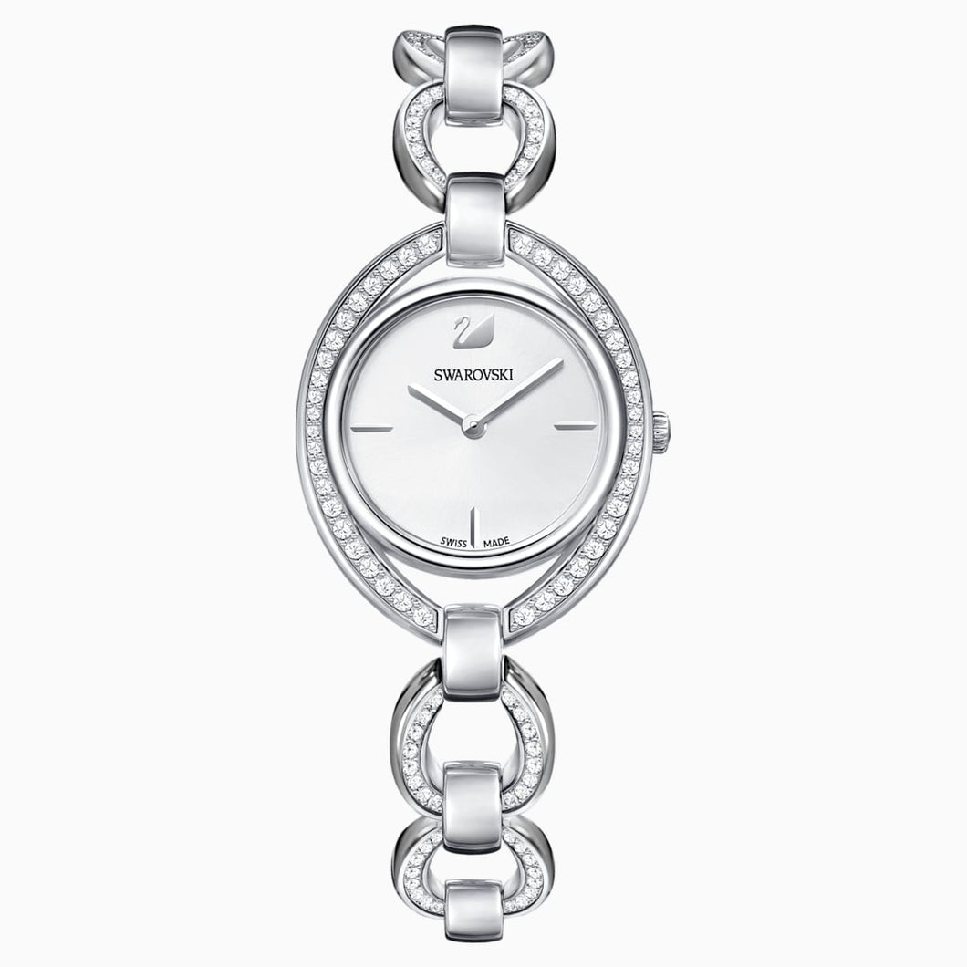 Stella Watch, Metal bracelet, White, Stainless steel