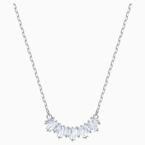 Sunshine Necklace, White, Rhodium plated