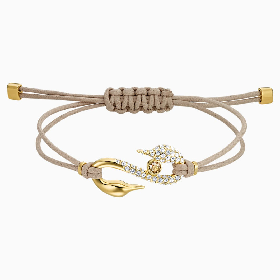 Swarovski Power Collection Hook Bracelet, Beige, Gold-tone plated