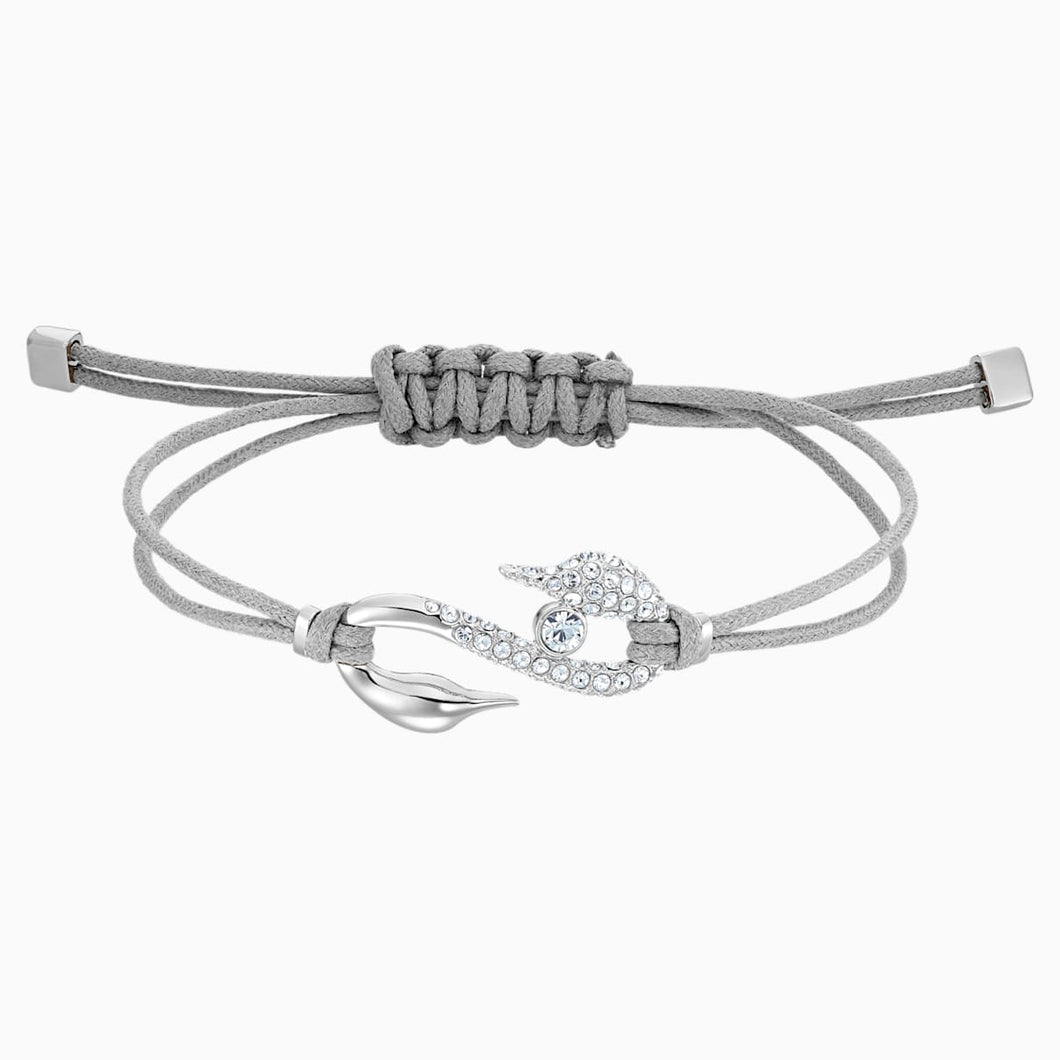 Swarovski Power Collection Hook Bracelet, Grey, Rhodium plated