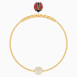 Swarovski Remix Collection Ladybug Strand, Multi-coloured, Gold-tone plated