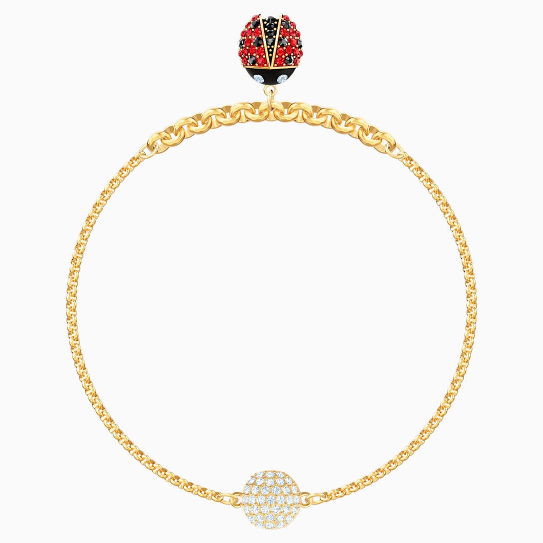 Swarovski Remix Collection Ladybug Strand, Multi-coloured, Gold-tone plated