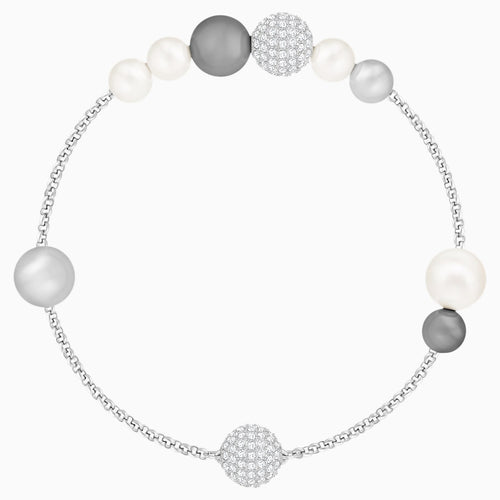 Swarovski Remix Collection Pearl Strand, Grey, Rhodium plated