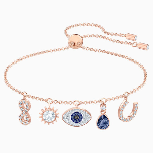 Swarovski Symbolic Bracelet, Multi-coloured, Rose-gold tone plated