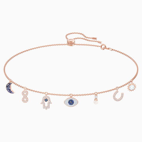 Swarovski Symbolic Necklace, Multi-coloured, Rose-gold tone plated