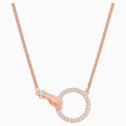 Swarovski Symbolic Necklace, White, Rose-gold tone plated