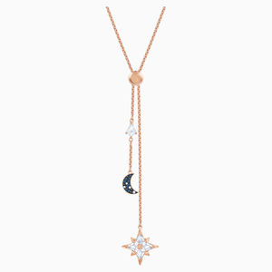 Swarovski Symbolic Y Necklace, Multi-coloured, Rose-gold tone plated