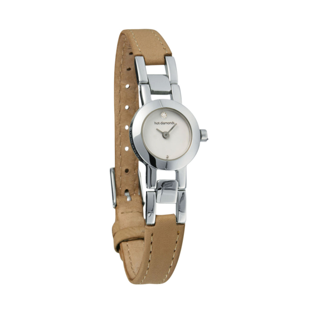 Bliss Stainless Steel and Leather Watch