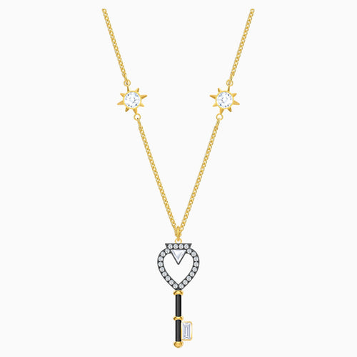 Tarot Magic Necklace, White, Gold-tone plated