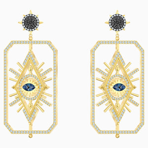 Tarot Magic Pierced Earrings, Multi-coloured, Gold-tone plated