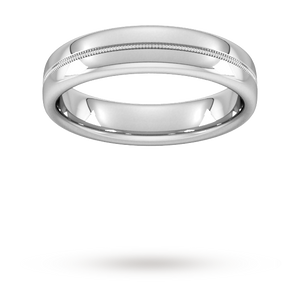 5mm Slight Court Extra Heavy Milgrain Centre Wedding Ring ...