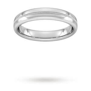 4mm Slight Court Extra Heavy Milgrain Centre Wedding Ring ...