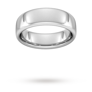 7mm Slight Court Extra Heavy Wedding Ring In Platinum - Ring Size U