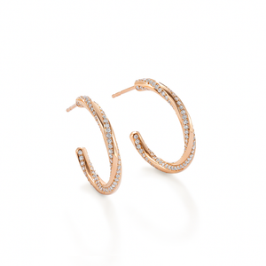 Mappin & Webb Fortune Trio Rose Gold Hoop Earrings