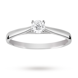 Solitaire brilliant cut 0.25 carat diamond ring set in 18 ...