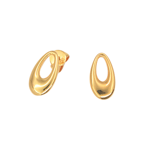 Gold Vermeil Oval Drop Earrings