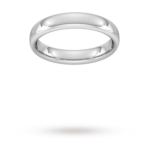 4mm Slight Court Heavy Wedding Ring In 950 Palladium - Ring Size N