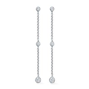 Mappin & Webb Gossamer 18ct White Gold 0.27cttw Diamond Drop Earrings