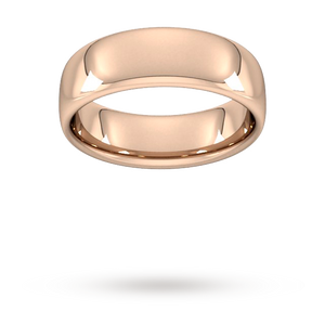 7mm Slight Court Heavy Wedding Ring In 9 Carat Rose Gold - Ring Size R