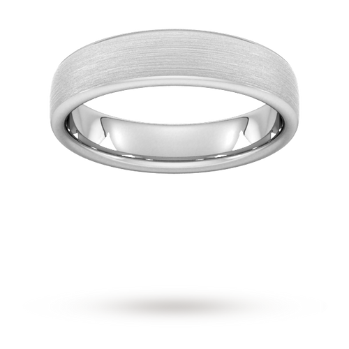 5mm Traditional Court Standard Matt Finished Wedding Ring In 950 Palladium