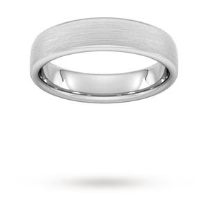 5mm Traditional Court Standard Matt Finished Wedding Ring In 950 Palladium