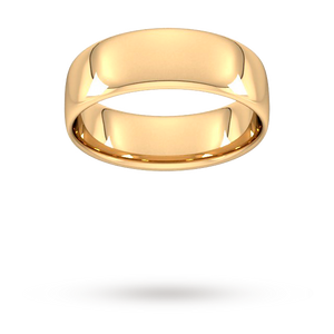 7mm Slight Court Standard Wedding Ring In 9 Carat Yellow Gold - Ring Size U