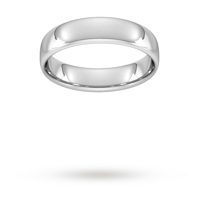 5mm Slight Court Standard Wedding Ring In Platinum - Ring Size X