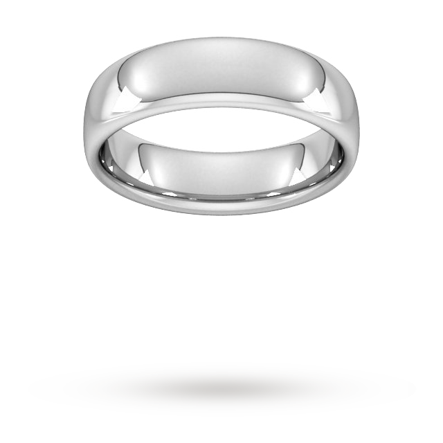 6mm Slight Court Heavy Wedding Ring In 950 Palladium