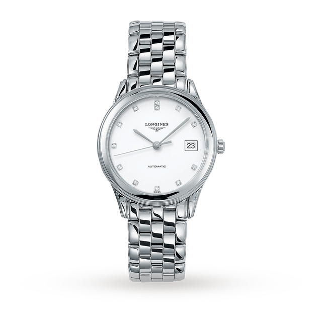 Longines Flagship Mens 35.6mm Diamond Dot Automatic Watch