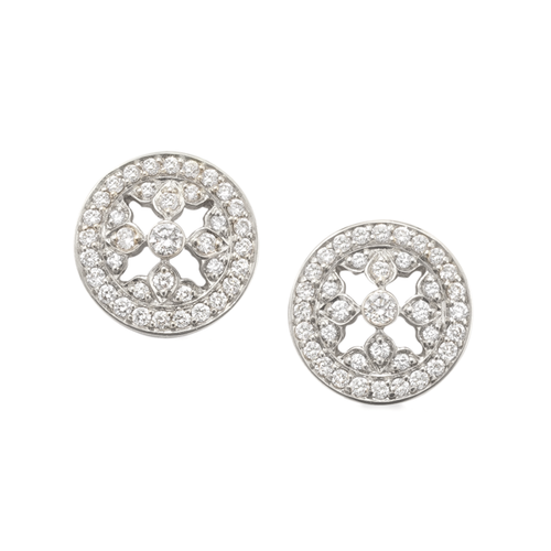 Mappin & Webb Empress White Gold and Diamond Stud Earrings