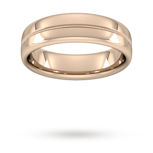 6mm Slight Court Extra Heavy Milgrain Centre Wedding Ring ...