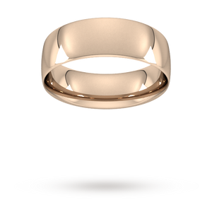 7mm Traditional Court Standard Wedding Ring in 18 Carat Rose Gold- Ring Size R