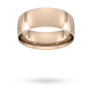 8mm Traditional Court Standard Wedding Ring in 9 Carat Rose Gold- Ring Size R