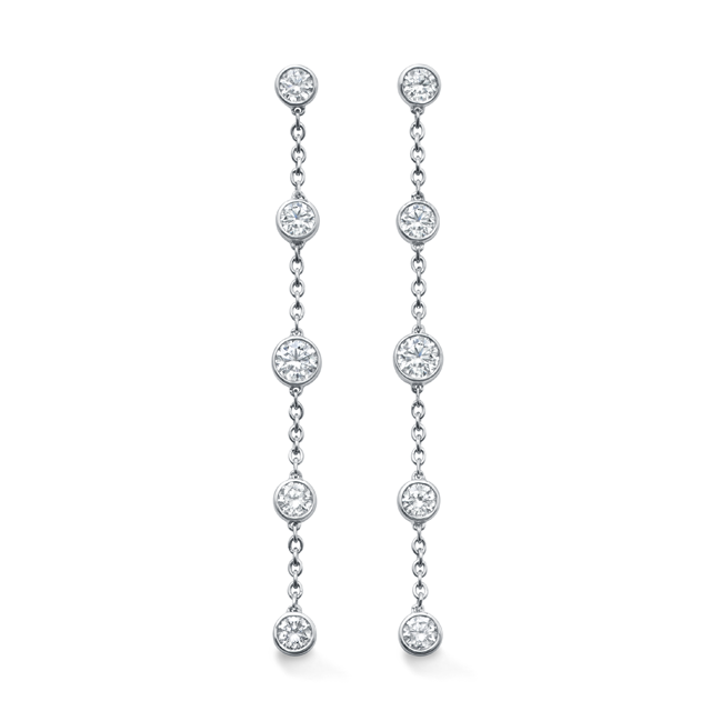 Mappin & Webb Gossamer 18ct White Gold 0.67cttw Diamond Drop Earrings