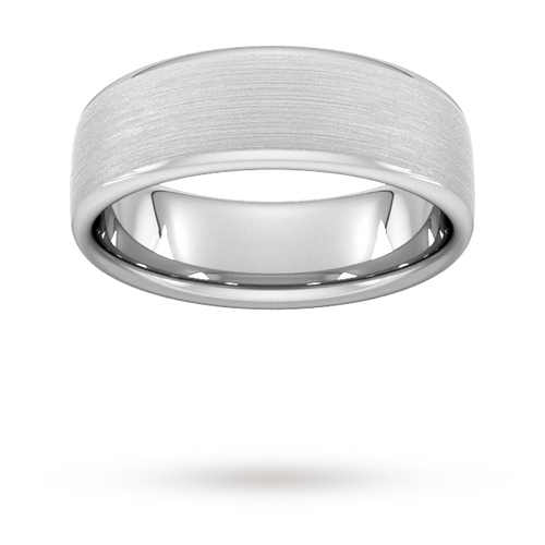 7mm Traditional Court Standard Matt Finished Wedding Ring In Platinum