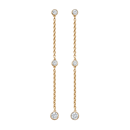 Mappin & Webb Gossamer 18ct Yellow Gold 0.27cttw Diamond Drop Earrings