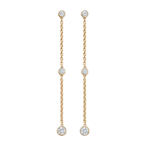 Mappin & Webb Gossamer 18ct Yellow Gold 0.27cttw Diamond Drop Earrings