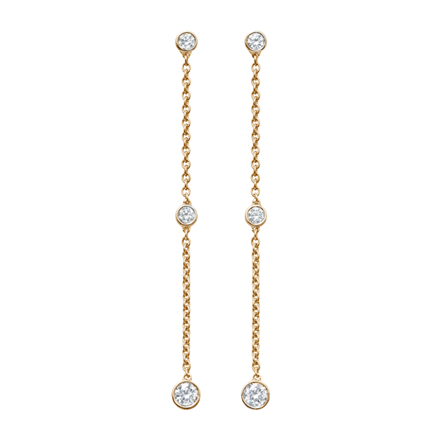 Mappin & Webb Gossamer 18ct Yellow Gold 0.27cttw Diamond Drop Earrings