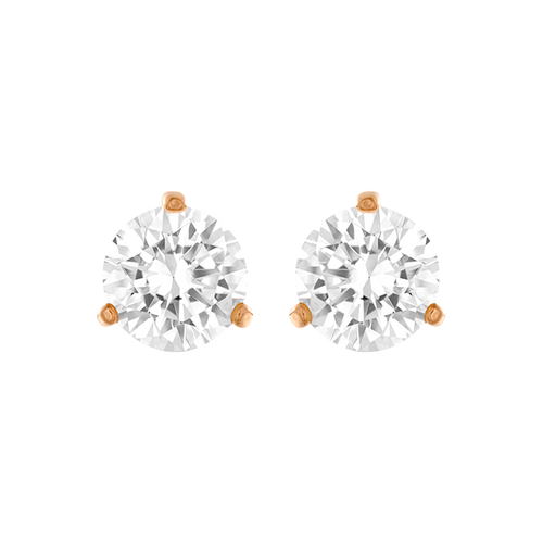 SWAROVSKI Rose Gold Plated Solitaire Earrings