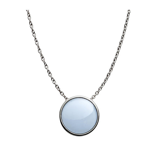 Skagen Sea Glass Silver-tone Pendant Necklace