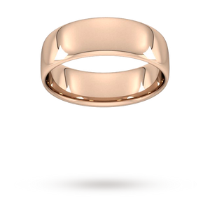 7mm Slight Court Standard Wedding Ring In 9 Carat Rose Gold - Ring Size P