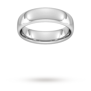 6mm Slight Court Heavy Wedding Ring In 950 Palladium - Ring Size Y