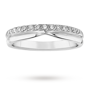 Ladies 0.10 total carat weight diamond wedding ring in 9 ...