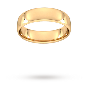 6mm Slight Court Standard Wedding Ring In 18 Carat Yellow Gold - Ring Size X