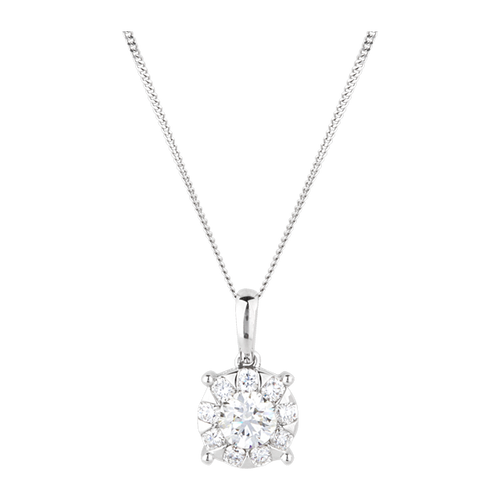 Mappin & Webb Masquerade 18ct White Gold 0.68cttw Diamond Pendant