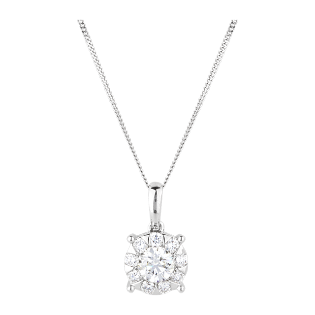 Mappin & Webb Masquerade 18ct White Gold 0.68cttw Diamond Pendant