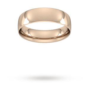 6mm Traditional Court Standard Wedding Ring in 18 Carat Rose Gold- Ring Size S.5